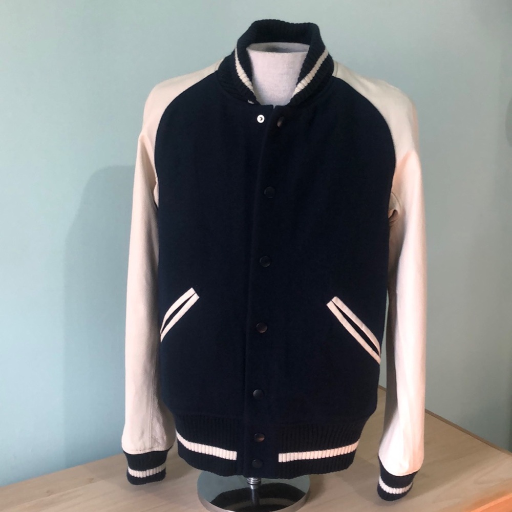 JCP Leather and Wool Varsity Jacket